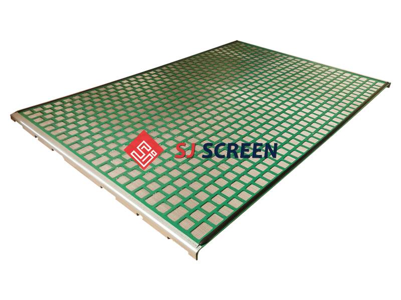 The back side picture of replacement shale shaker screen for Derrock FLC 2000/48-30 PWP.