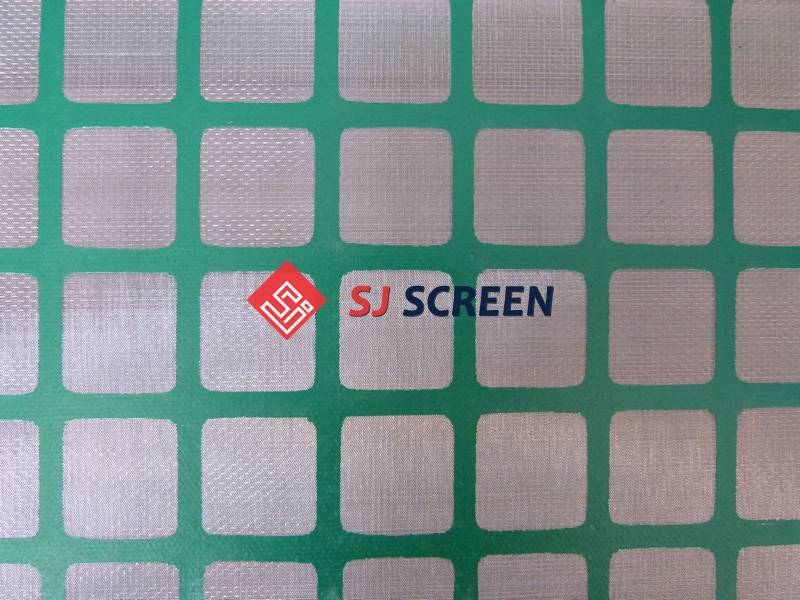 A close up picture of lScomi prima 3G/4G/5G shale shaker screen made of SS 304 wire mesh cloth.